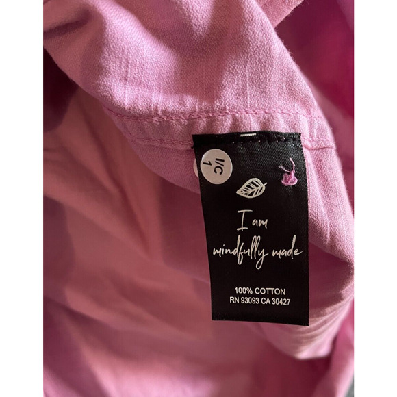 Nic + Zoe Small Shirt Tunic Summer Day Button Down Pink - Picture 8 of 9